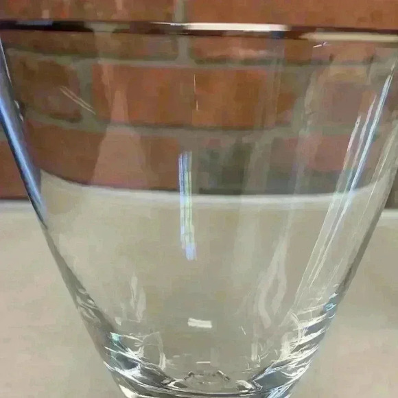 Fostoria Crystal Water Glasses "Engagement w/Platinum Trim"…Vintage - Picture 3 of 7